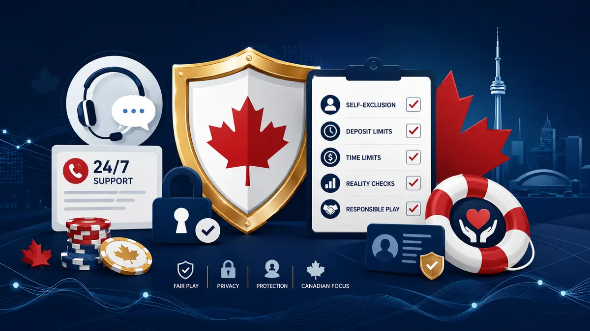 Illustration of responsible gambling standards and player protection in Canada